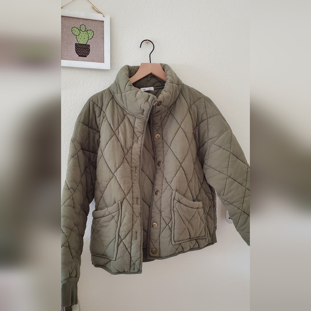 Olive Quilted Jacket